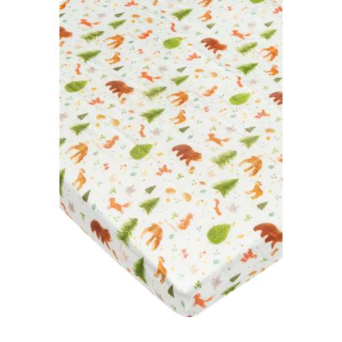 Muslin Fitted Crib Sheet - Forest Friends