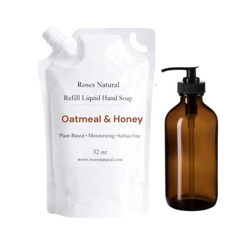 Liquid Hand Soap Refill + Glass Bottle