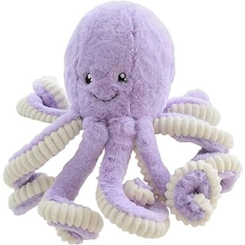 Cute Big Octopus Pillows,Interior Decoration Octopus Cushion,Soft Marine Animal Decorations (Viole, 7.0 inch)