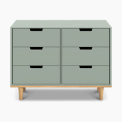 daVinci Marley 6-Drawer Double Dresser - Light Sage/Honey