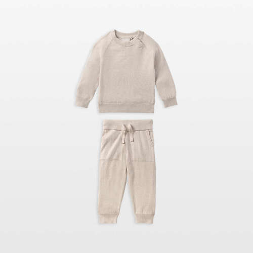 Nuna ® Beige 3-6 Month Cotton Baby Two Piece Sweater Set