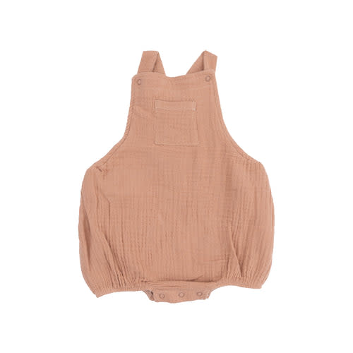 Pocket Sunsuit - Solid Muslin Camel – Angel Dear