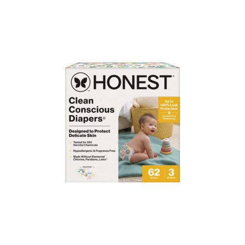 The Honest Company Club Box Diapers Barnyard Babies and Donuts