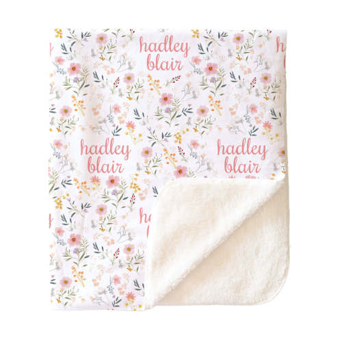 Winnie's Wildflowers Personalized Toddler Blanket | Caden Lane