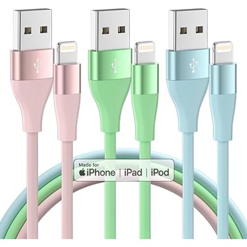 iPhone Charger 3Pack 10 FT Apple MFi Certified Lightning Cable Fast Charging iPhone Charger Cord Compatible with iPhone 14 13 12 11 Pro Max XR XS X 8 7 6 Plus SE iPad and More