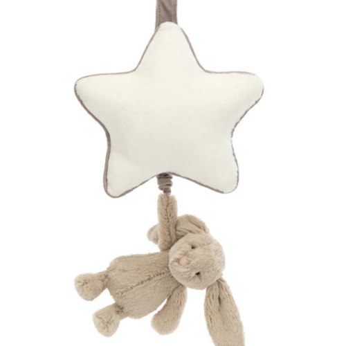Bashful Beige Bunny Musical Pull