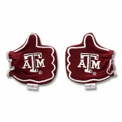 Texas A&M Gig 'Em Maroon Newborn Baby Mittens