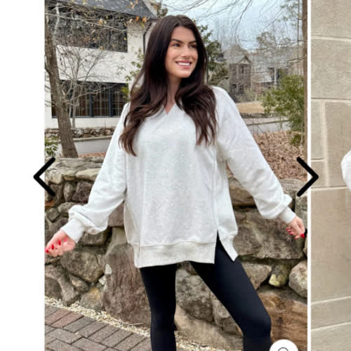SUPER Oversized Nursing Crewneck Sweatshirt - Light Gray