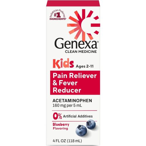 Genexa Children's Acetaminophen Made Clean, Fever Reducer for Kids, 4 fl oz