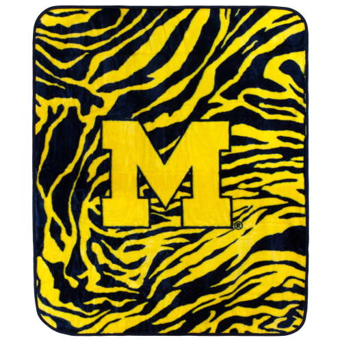 College Covers Everything Comfy Michigan Wolverines Soft Raschel Throw Blanket, 60" x 50"