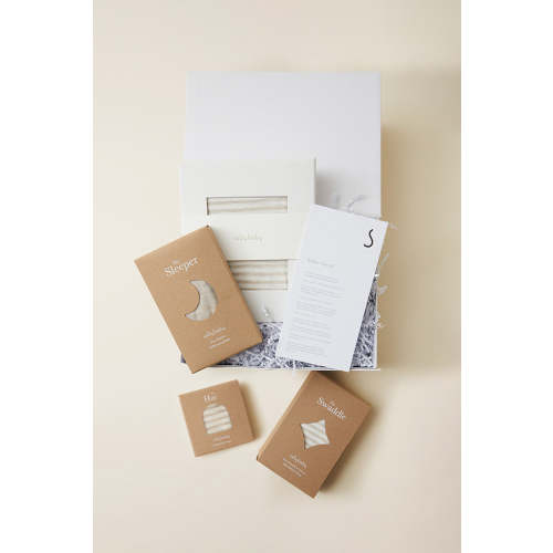 Driftwood Stripe Bringing Home Baby Gift Set