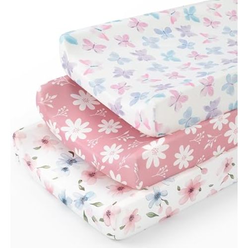 Diaper Changing Pad Cover Girl 32"x16" 3-Pack for Changing Table Pad