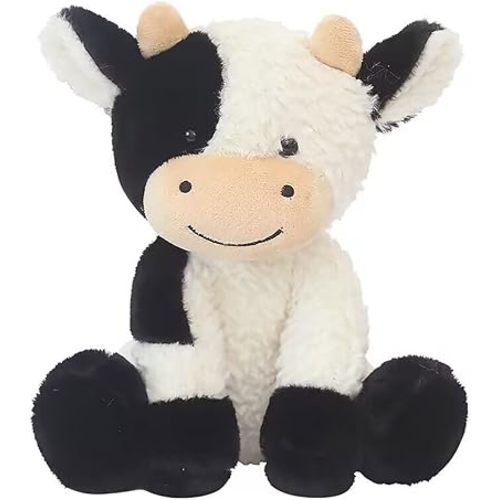 Cow Stuffed Animal Cute Plush Doll SoftToy 8" Gift for Girls Boys Birthdays Christmas Children's Day Halloween Thanksgiving Day (Cow Sitting)