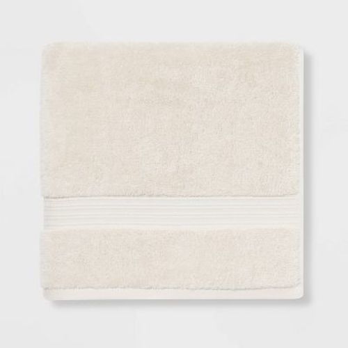 Total Fresh Antimicrobial Bath Towel Tan - Threshold™: Heavyweight Cotton, Low Lint, Machine Washable