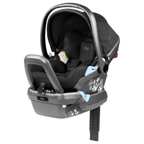 PEG Primo Viaggio Lounge Infant Car Seat - True Black: Anti-Rebound Bar, Extendable Canopy, LATCH Compatible
