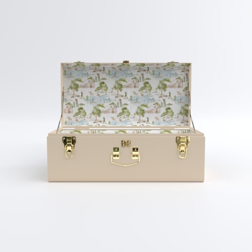 Petite Trunk - Beige - Heritage Hunt / Embroidery