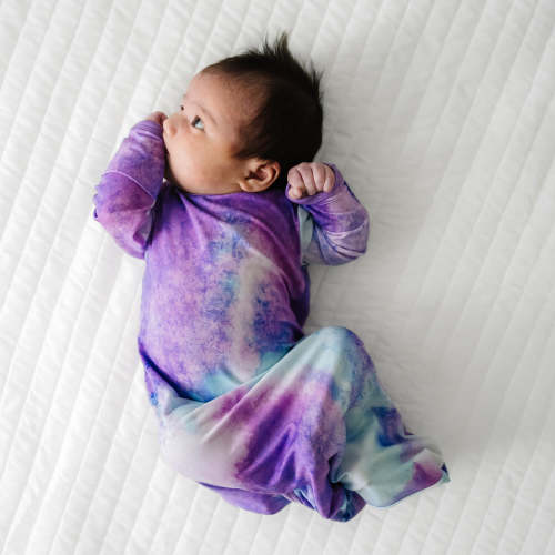 Purple Watercolor Infant Gown - Little Sleepies