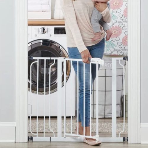 Regalo Easy Step 38.5-Inch Wide Walk Thru Baby Gate, Includes 6-Inch Extension Kit, Pressure Mount Kit, Wall Cups