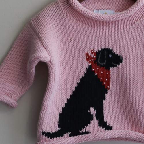 Roll Neck Dog Sweater – Caline for Kids