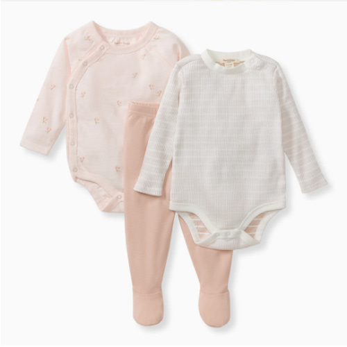 Ditsy Floret 3 Piece Bodysuit & Pant Set – Burt's Bees Baby