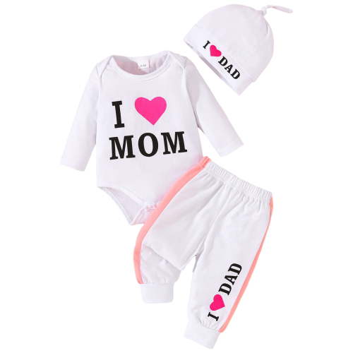Caqnni Baby Girl Clothes Long Sleeve Sweatshirt Tops Pants Set Toddler Fall Winter Outfit Fall Winter Outfit for Girls 6 9 12 18 24 Months Gifts Layette Set，3-6 Months，White