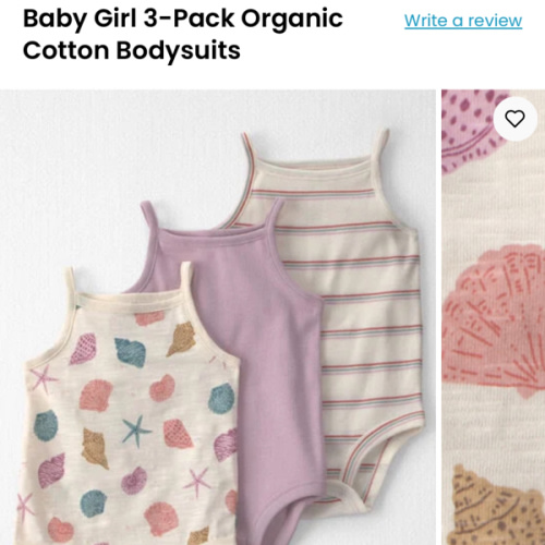 Baby Girl 3-Pack Organic Cotton Bodysuits - Little Planet | Carter's