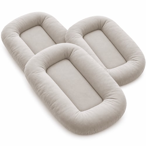 Baby Lounger for Newborn, Soft Care Cushion, Portable Support Pillow, Lightweight Nursery Cushion for Feeding, Bonding and Daily Care(Apricot)