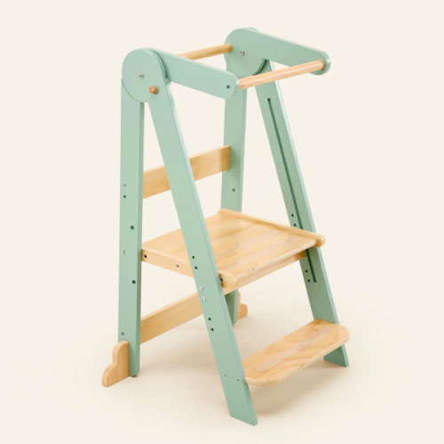 HARPPA Nordi | Foldable Toddler Tower – Compact Montessori-Inspired Standing Tower for Ages 2–6, Wooden Convertible Tower for Kitchen, Bathroom & More