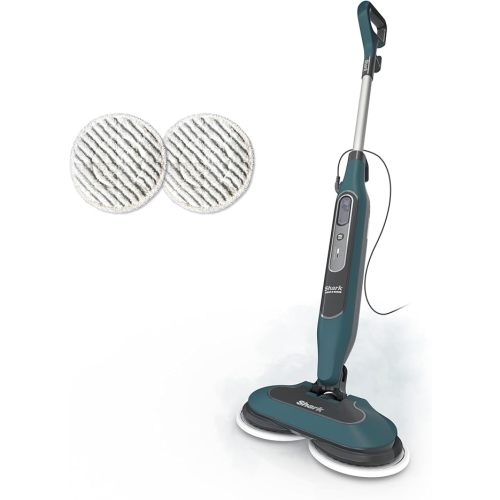 Shark Steam & Scrub All-in-One Scrubbing and Sanitizing Hard Floor Steam Mop, 2 Steam Modes, 2 Dirt Grip Soft Scrub Pads Included, XL Removable Water Tank, Swivel Steering, Teal, S8002BRN