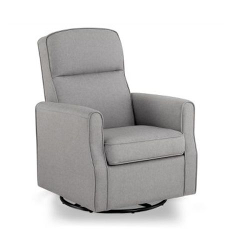 Delta Children Blair Slim Nursery Swivel and Rocker Chair, French Grey