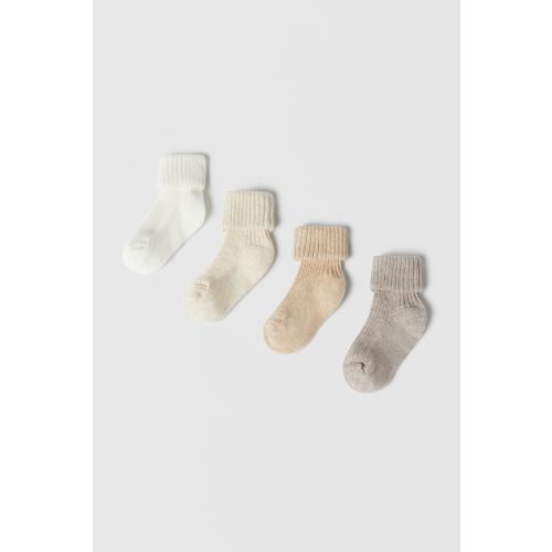 FOUR-PACK OF COLORFUL SOCKS - Light beige | ZARA United States