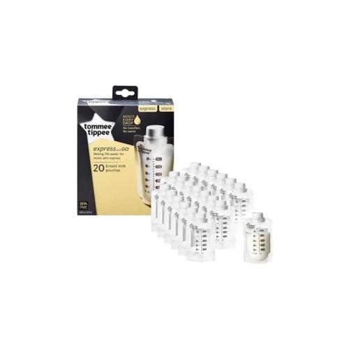 20pk Tommee Tippee Breast Milk Pouches - Clear