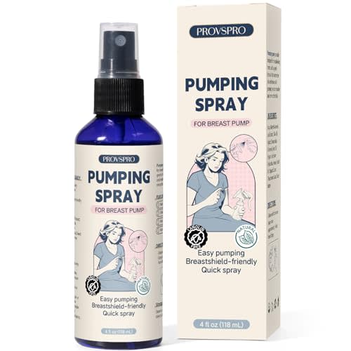 Pumping Spray for Breast Pump, Breast Pumping Spray, Breastfeeding Essentials Pumping Lubrication Mist Lanolin-Free, Nursing Mist Helps Relieve Nipple Pain for Milk Pums Flanges (4 FL OZ)