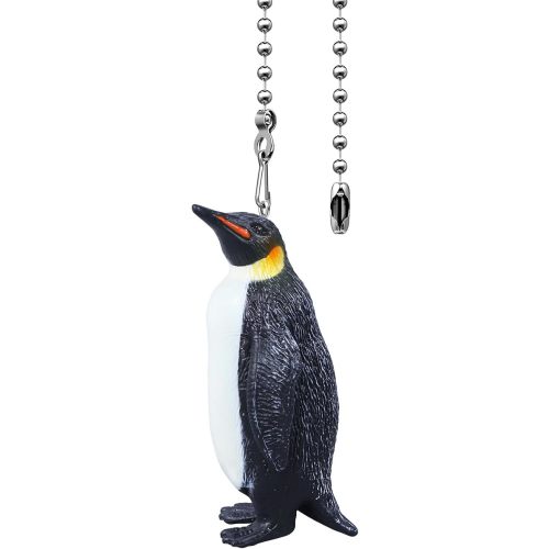 Penguin Ceiling Fan Pull Chain, 14in Cute Animal String Pulls Charm Extension Decorative, 3mm Beaded Lamp Chains Extender Ornaments with Connector for Kids Room