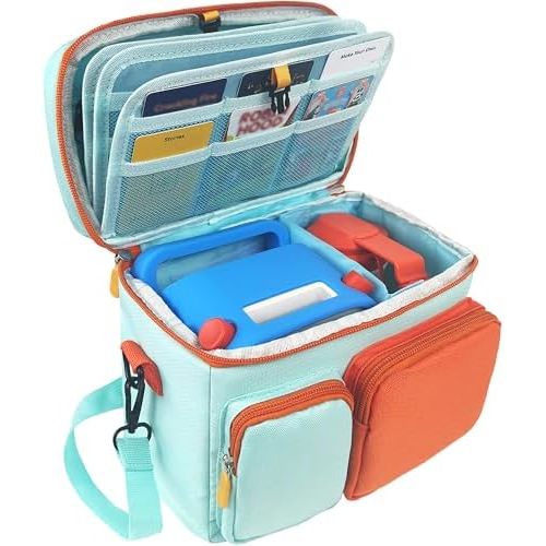 Yoto Player Case Large Capacity - Waterproof Travel bag Holds 40+ Yoto Cards, Compatible with Yoto Player 3rd Gen& Headphone Accessories (Case Only) (green)