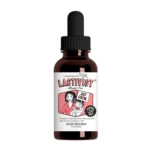 Legendairy Milk Lactivist Drops, Breastfeeding Supplement to Increase Breast Milk Supply, Organic Torbangun for Lactation, Made in USA, Alcohol Free, 4 Fl Oz