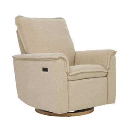 Louie Electric Recliner Glider Nursery Chair in Taupe Teddy | iL Tutto