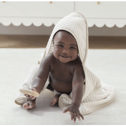 Striped Terry Baby Hooded Towel