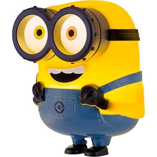 Minions: The Rise of Gru LED Night Light, Plug-in, Dusk to Dawn, UL-Listed, Yellow Glow, Despicable Me, Bob, Ideal for Kids Bedroom, Nursery, Bathroom, 43742