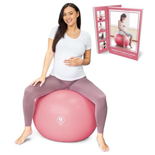 BABYGO® Birthing Ball for Pregnancy & Labor + Our Award Winning Book - Exercise, Birth & Recovery Plan, 5X Stronger Than a Yoga Ball with Eco Friendly Material