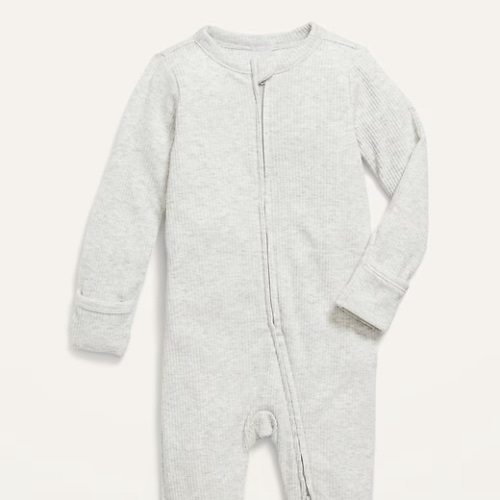 2-Way-Zip Sleep & Play Footed 3-6M COLOR GREY