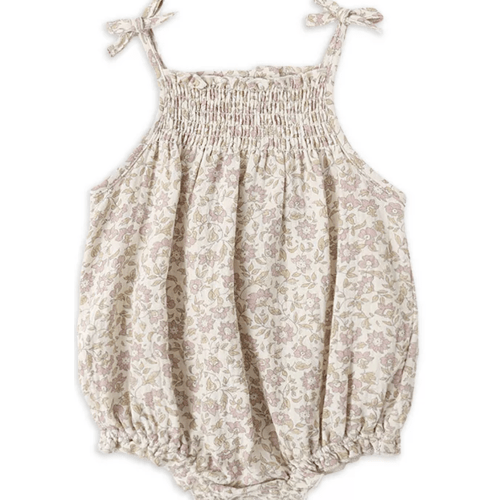 Quincy Mae, Betty Dahlia Print Romper (0-3M)