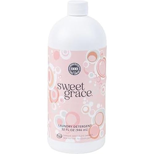 Bridgewater Candle Sweet Grace 32 oz Laundry Detergent Liquid | Highly Scented Luxury Laundry Experience | Deep Cleaning and Powerfully Fragranced