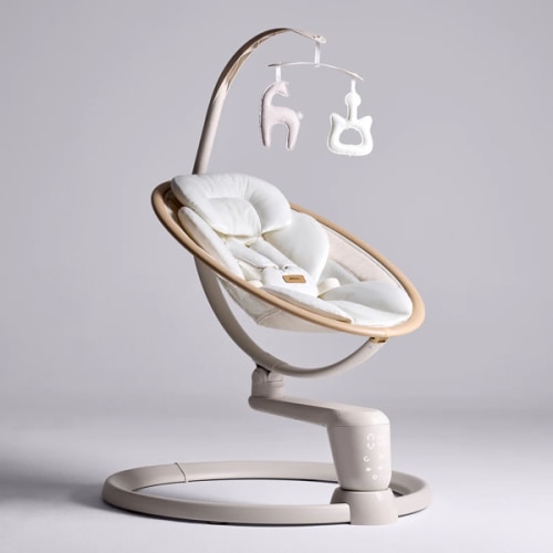 HARPPA Weddell Signature | Eye-Level Electric Baby Swing for Newborns, Gentle Soothing & Parent Bonding