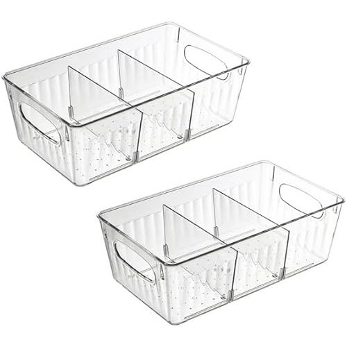2Pcs Breastmilk Storage Container Set with 4 Freezer Flattener Kit – Organize & Save Fridge Space | Horizontal Storage for Breast Milk Bags