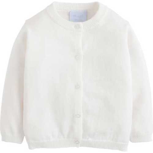 Essential Cardigan, White - Little English | Maisonette