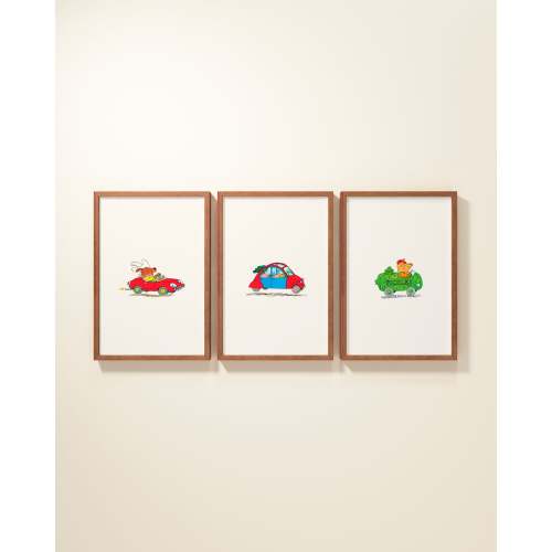 Busytown Cars Framed Wall Art Set | Richard Scarry x Nestig