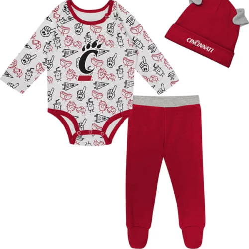 Cincinnati Bearcats Infant Red Little Champ LS and Hat Top and Bottom Set - 133423651