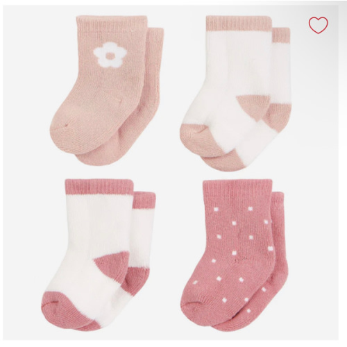 Bunnies 4 pack Socks 0/6M – CLÉMENT