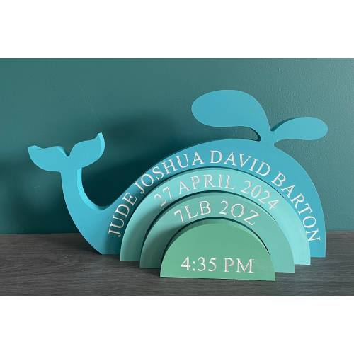 Engraved Whale Stacker